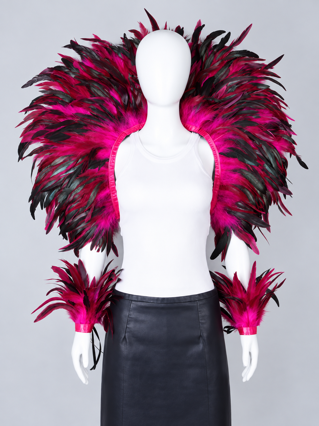 Feather Shawl Set
