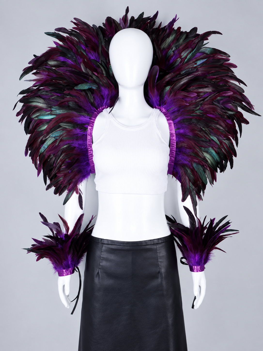 Feather Shawl Set