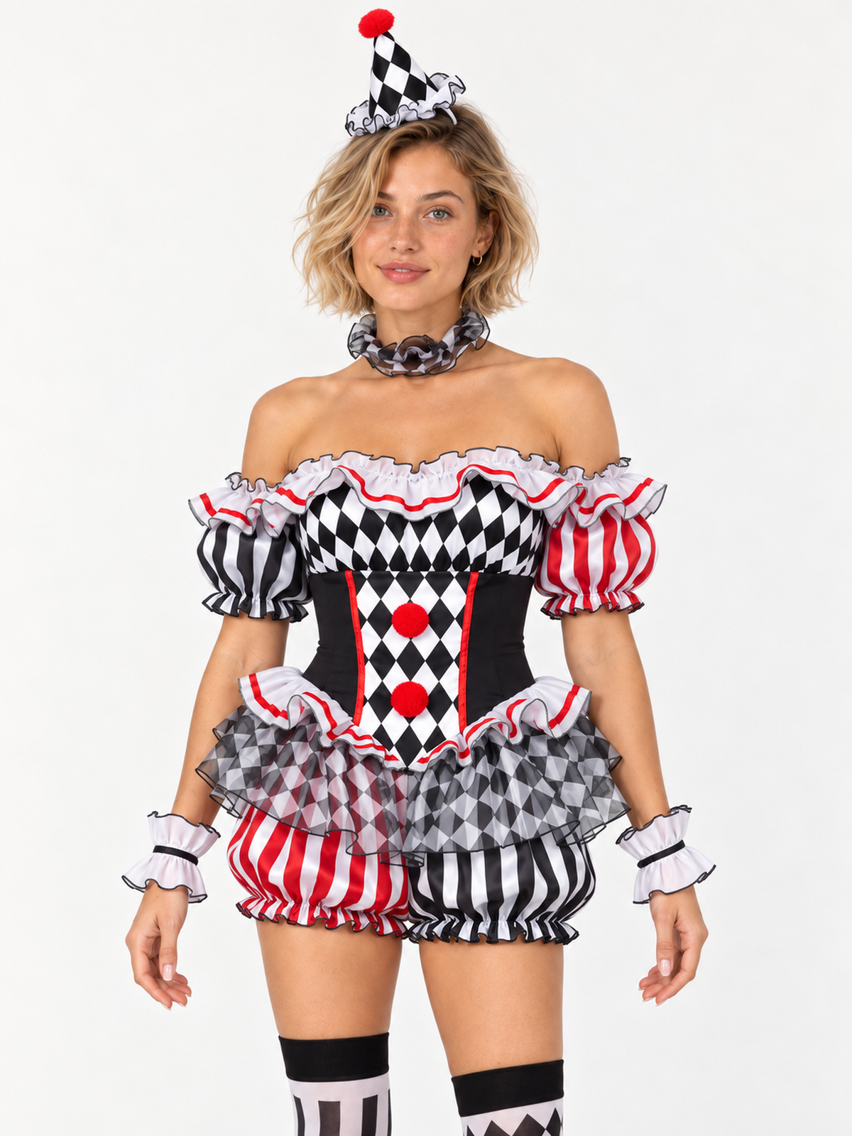 Darling Harlequin Clown Costume