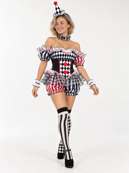 Darling Harlequin Clown Costume