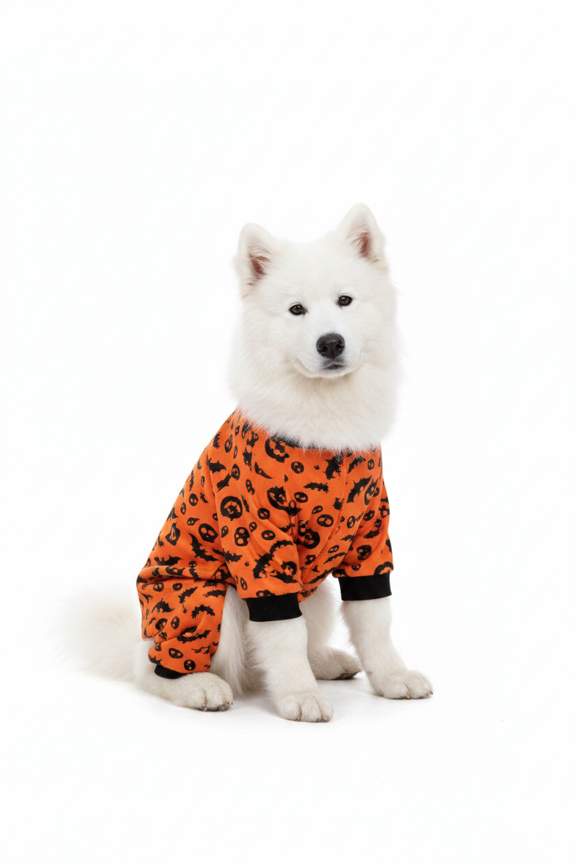Puppy Bat and Skull Pajamas