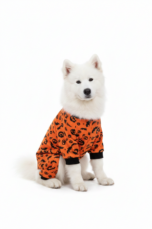 Puppy Bat and Skull Pajamas