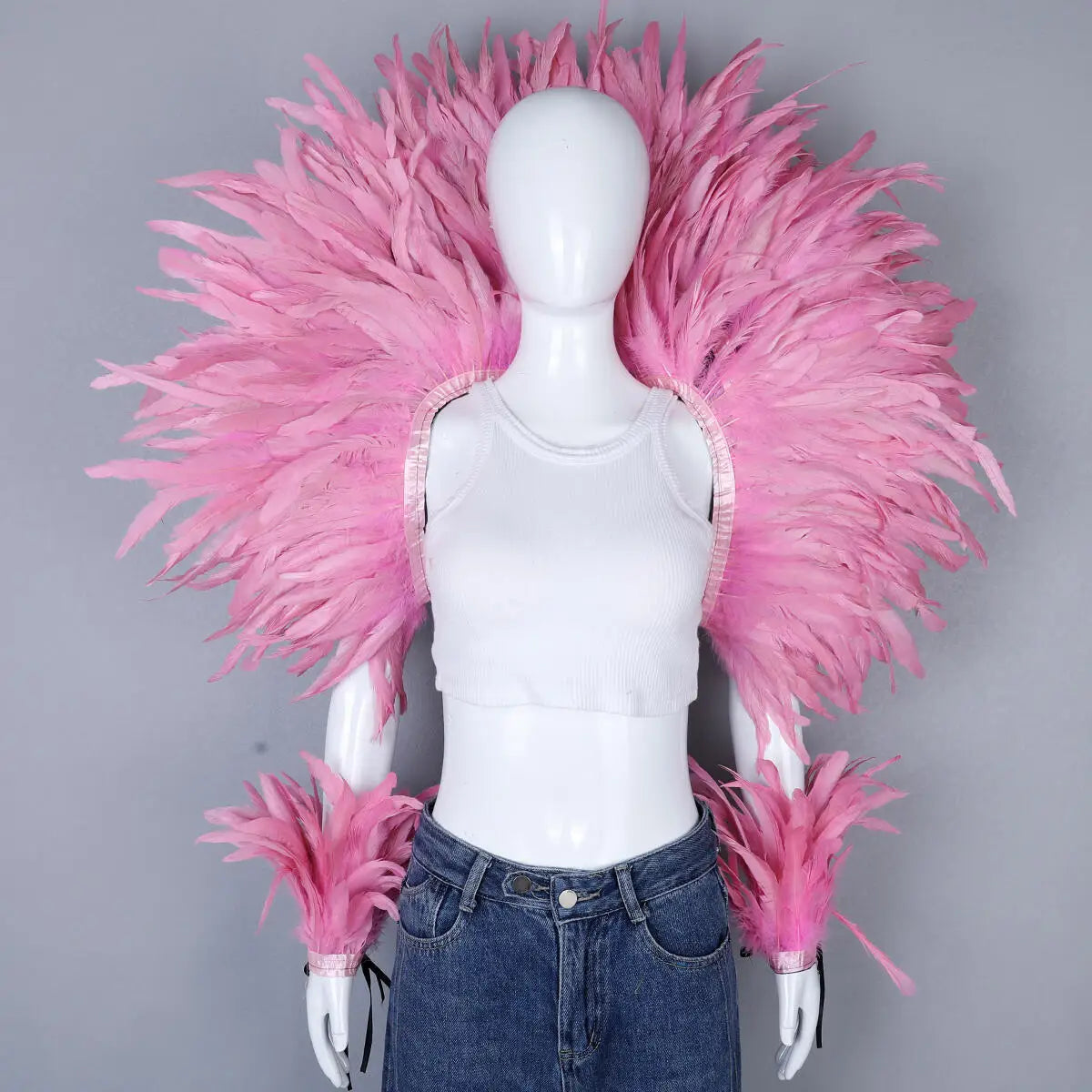 Feather Shawl Set