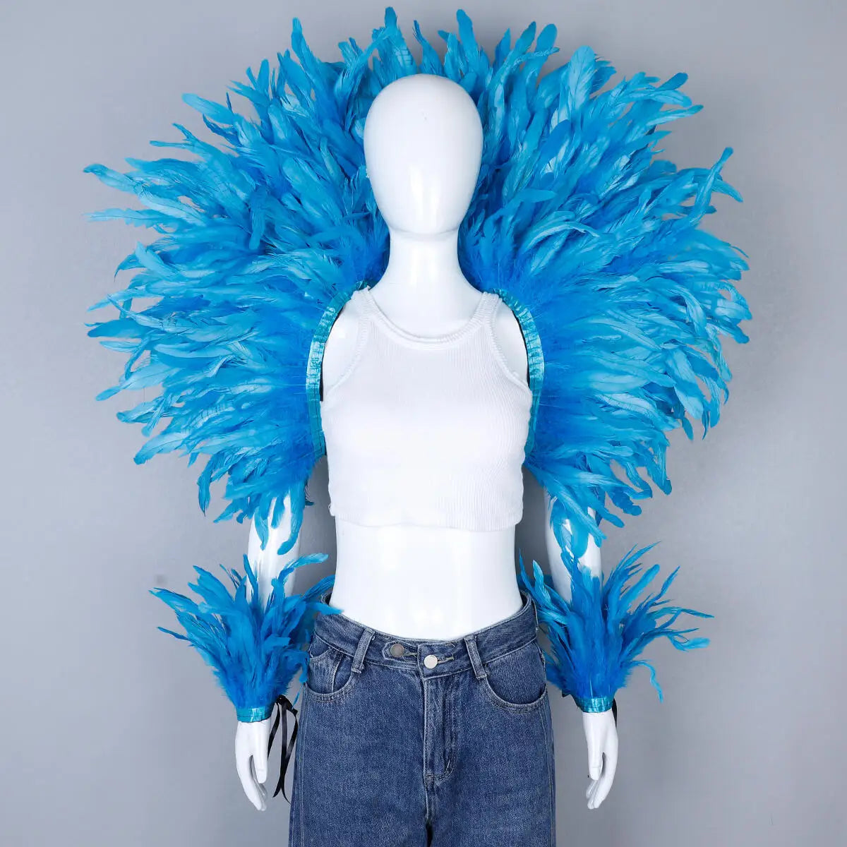Feather Shawl Set