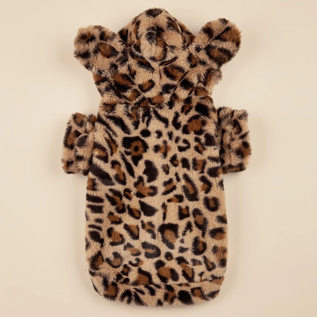Leopard Fleece Paws Hoodie