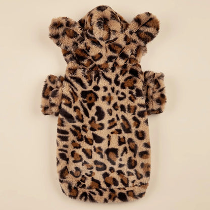 Leopard Fleece Paws Hoodie