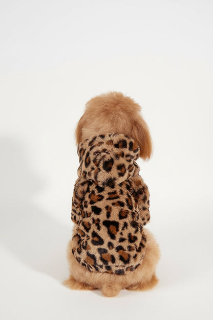 Leopard Fleece Paws Hoodie