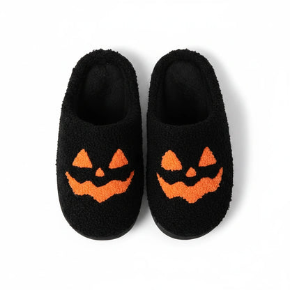 Pumpkin Glow Cotton Home Slippers