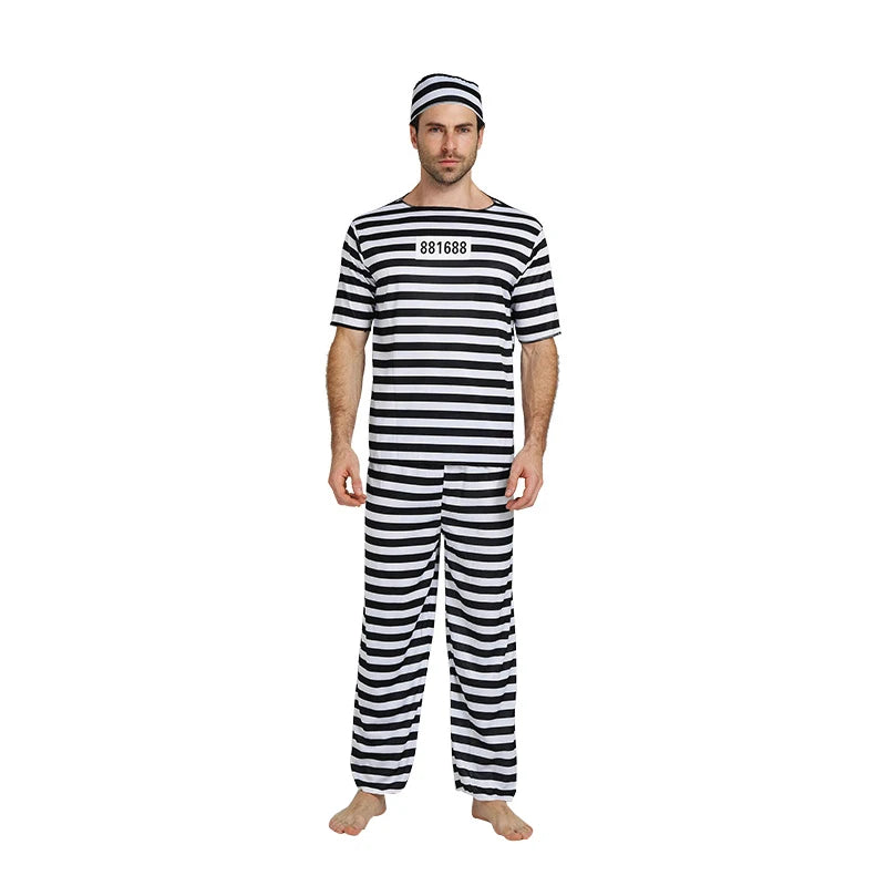 Couples Prisoner Striped Set