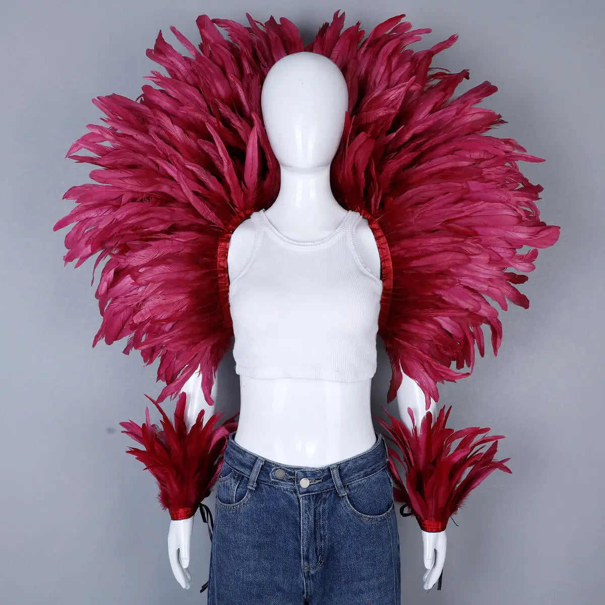 Feather Shawl Set