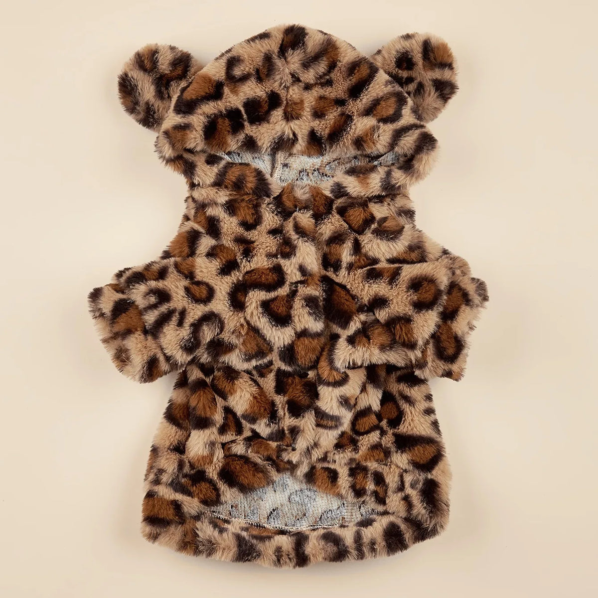 Leopard Fleece Paws Hoodie