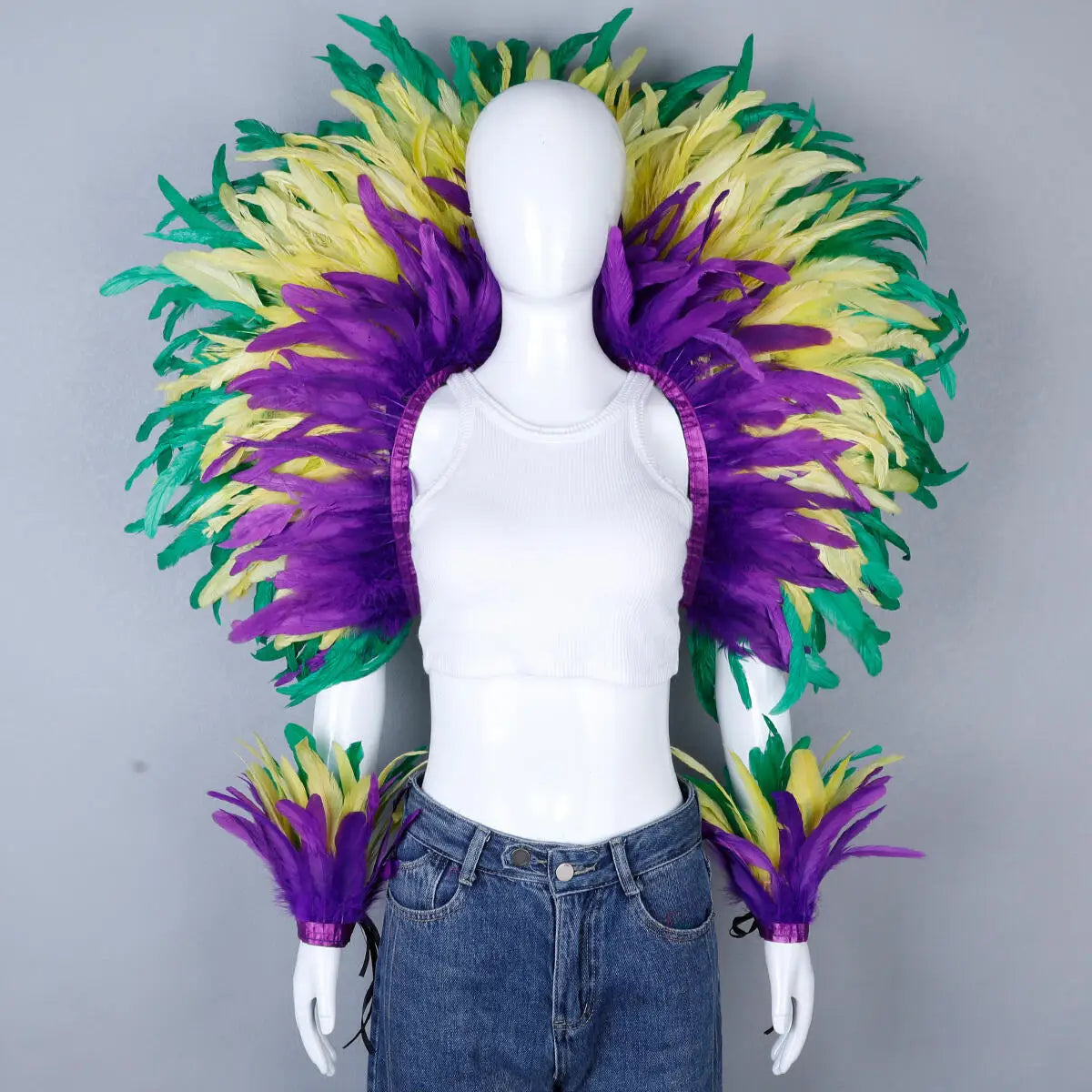 Feather Shawl Set