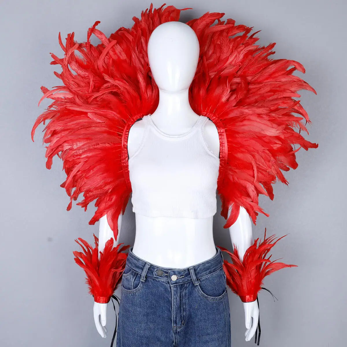 Feather Shawl Set