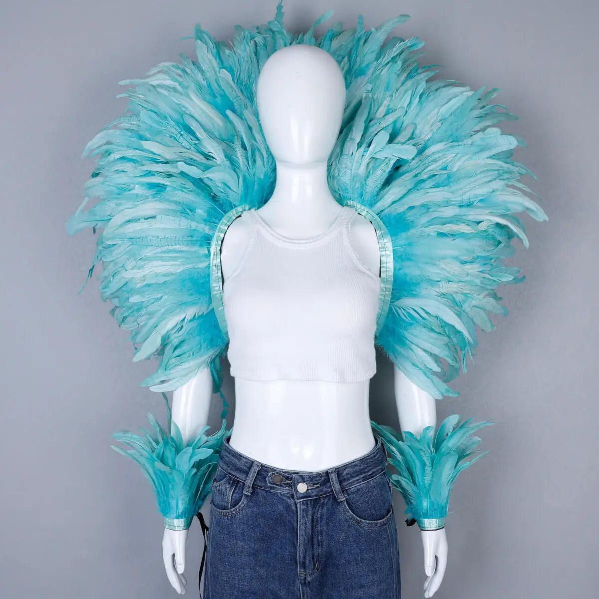 Feather Shawl Set