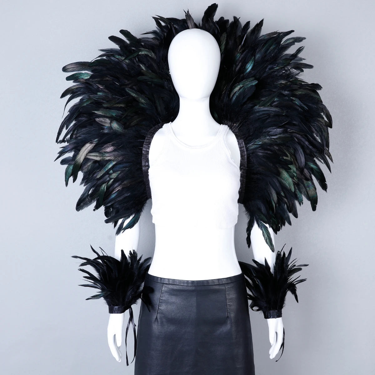 Feather Shawl Set