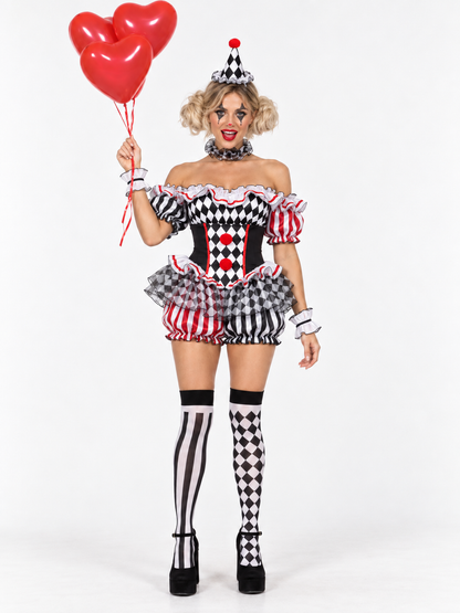 Darling Harlequin Clown Costume
